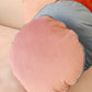 Blush Pink Pillow Cushion Cover, Luxury Velvet Bohemian Round Pillow