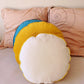 White Velvet Luxury Round Cushion Cover, Scatter Pillow Couch Cushion