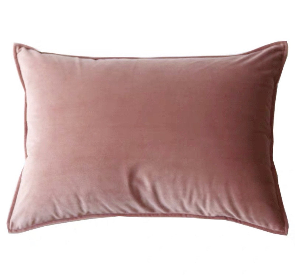 Dusty Rose Pink Cushion Cover,  Dusty Rose Velvet Lumbar Throw Pillow