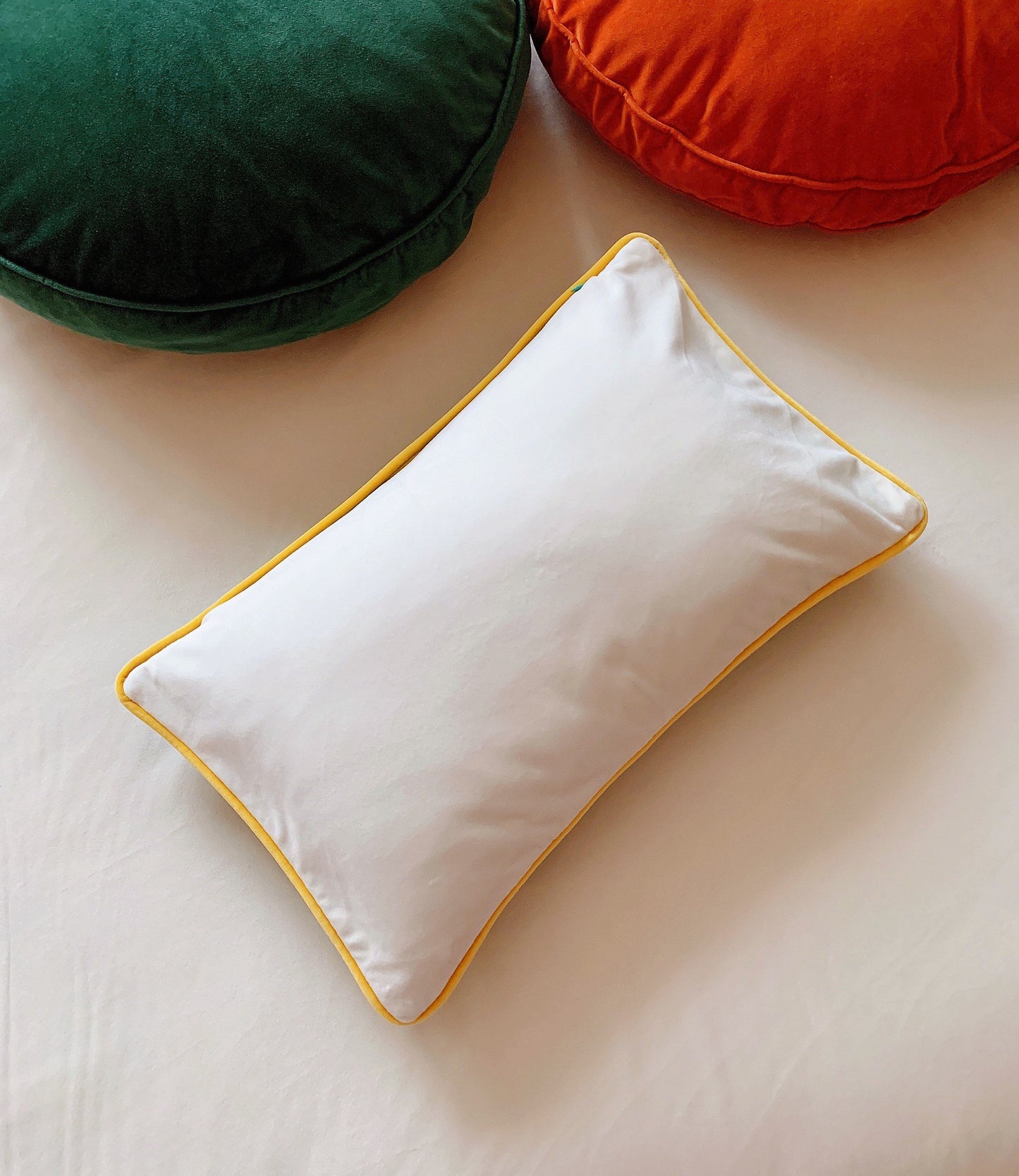 Velvet Pillow Cover | 12” x 20”| Double sided | Green & White Lumbar Velvet Pillow Cover | Vintage Pillow Cover