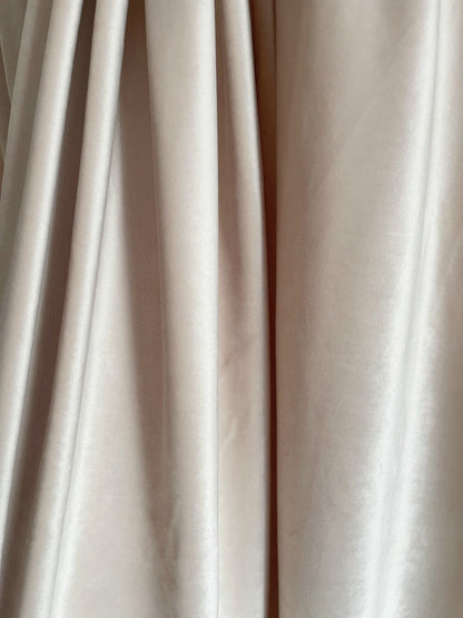 Velvet Curtain | Rice Colour Blackout Curtain | velvet curtain panels | Curtain Panels | Custom Curtains