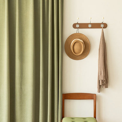 Sage Green Curtain Panel, Embossed Blackout Chenille Curtain Panel for Living Room