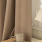 Iced Coffee Brown Curtain Panel for Living Room, Embossed Blackout Chenille Curtain Panel Drapery