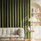 Olive Green Embossed Blackout Chenille Curtain Panel for Living Room