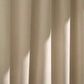 Eggshell White Curtain Panel for Living Room, Contemporary Embossed Blackout Chenille Curtain Panel