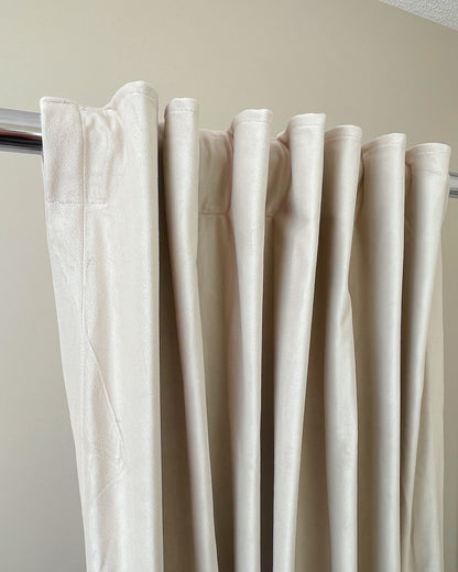 Velvet Curtain | Mist WHITE Blackout Curtain | velvet curtain panels | Curtain Panels | Custom Curtains 
