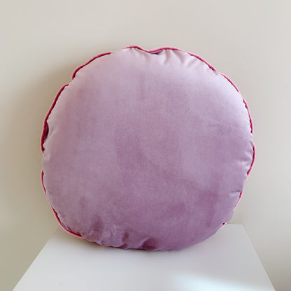 Lilac Purple Luxury Velvet Cushion Cover, 18” Round Pillow Cover, Decorative Throw Pillow Lavender Scatter Cushion Cover