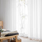White Sheer Curtain, Rod Pocket Window Curtains, Vintage Style Chiffon Custom Panels, Home Décor